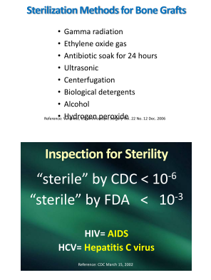 bone graft sterility