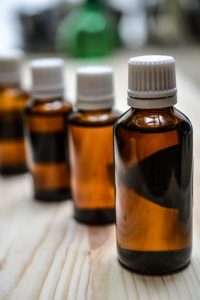 bottles of essential oils