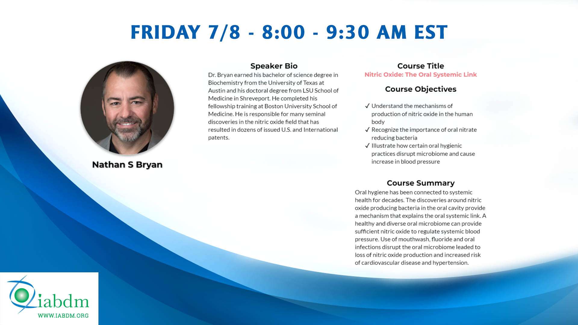 Online Streaming of IABDM Biological Dental Conference 2022 - Image 2