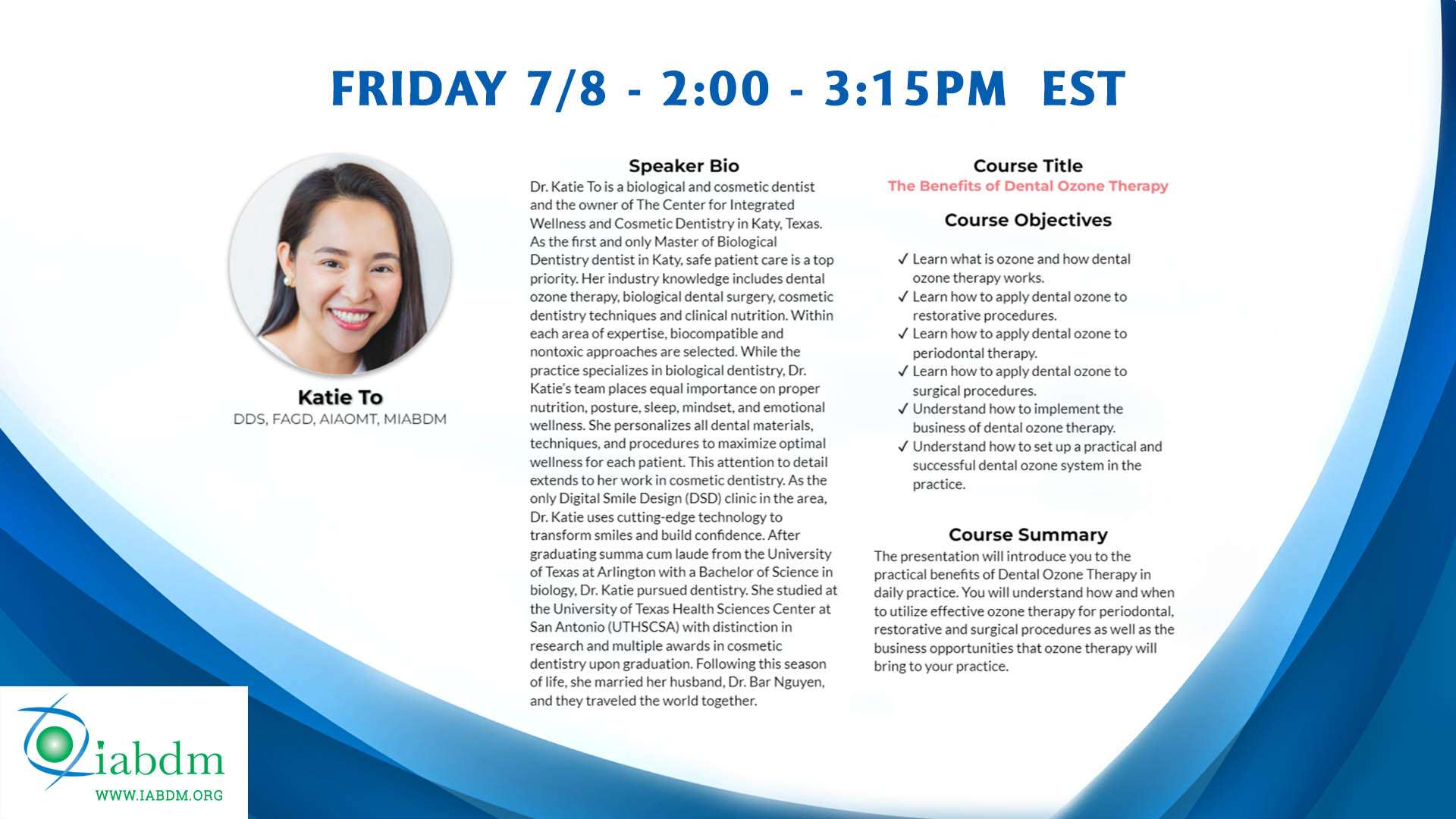 Online Streaming of IABDM Biological Dental Conference 2022 - Image 4