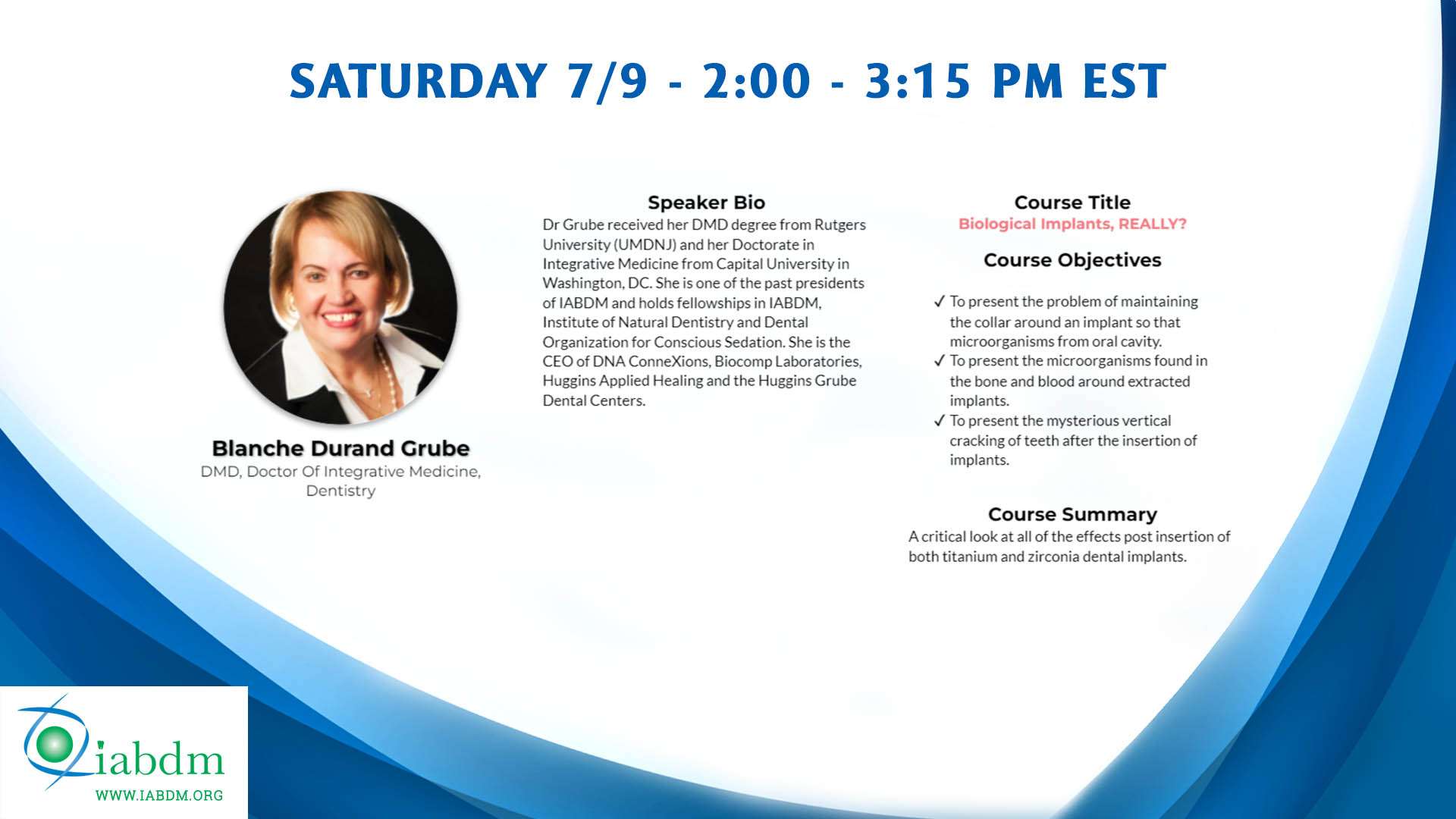 Online Streaming of IABDM Biological Dental Conference 2022 - Image 8